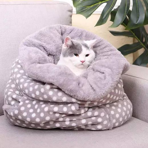Cão de estimação gato sacos de dormir adorável gato camas co