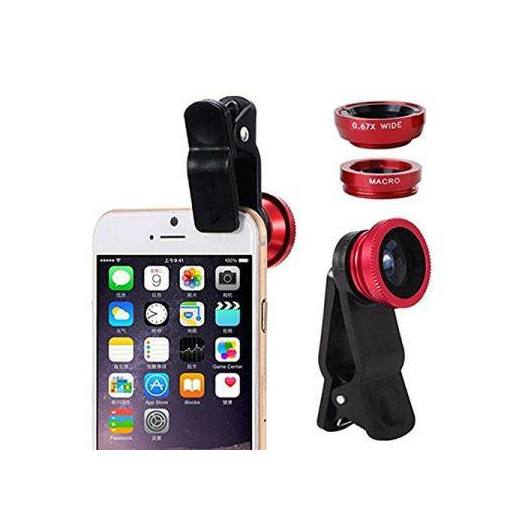 Social Kit lente universal 3x1 olho de peixe p/iPhone