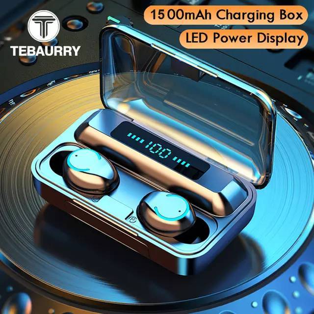 Products Tebaurry v5.0 tws bluetooth fone de ouvido sem fio fones 9d 