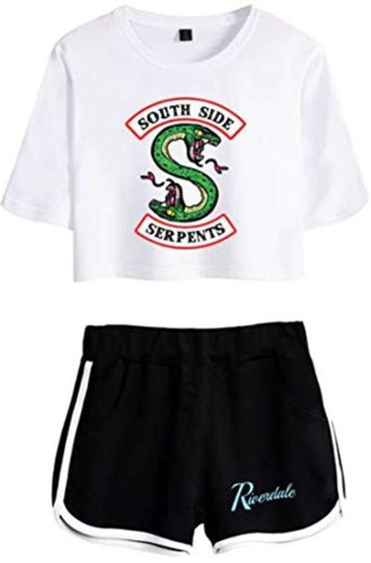 Social OLIPHEE Chándales con Logo Batalla de Riverdale Camisa y Pantalones Cortos de