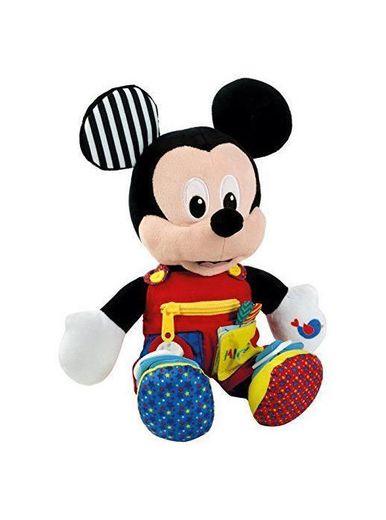 Baby Clementoni- Mickey Peluche Primeros apredizajes37x26 Mouse aprendizajes, Multicolor