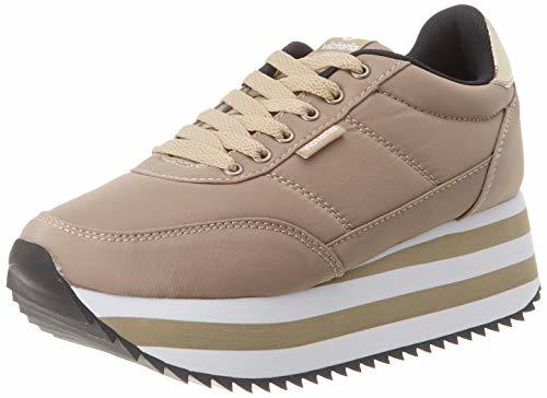 Places Victoria Deportivo Raso Plataforma, Zapatillas Unisex Adulto, Beige