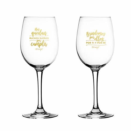 Social Mr. Wonderful Set de 2 Copas de Vino para Novios
