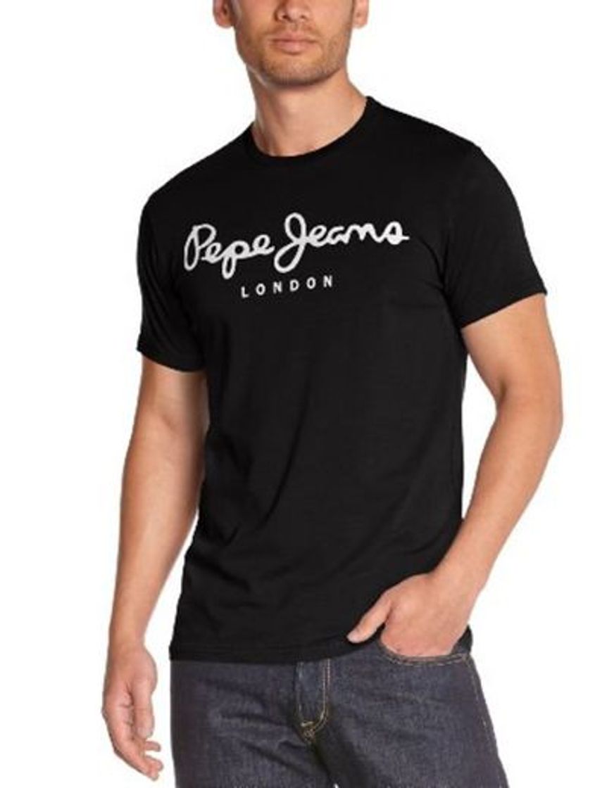 Social Pepe Jeans Original Stretch PM501594 Camiseta, Negro