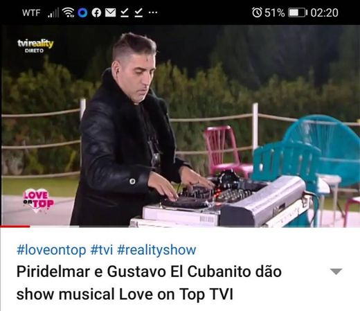 LOVE ON TOP TVI Piridelmar artista Convidado 