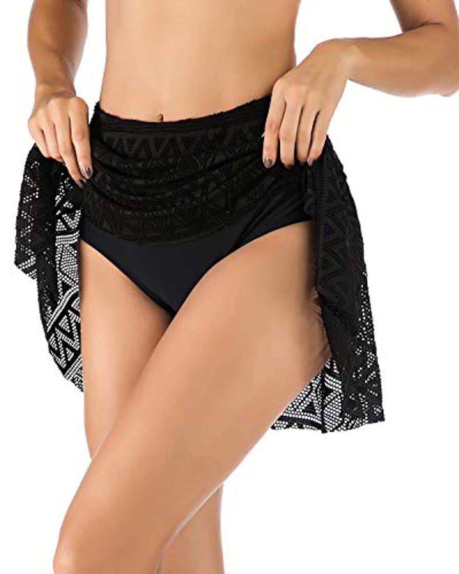 Producto Yatrendy Mujer Shorts de bañ Cintura Alta Fruncido Bikini Trajes de Baño