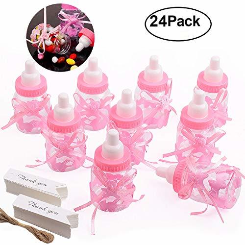 Social Gudotra 125 Packs 24pcs Biberones Bautizo Plastico Rosa Botella Dulces