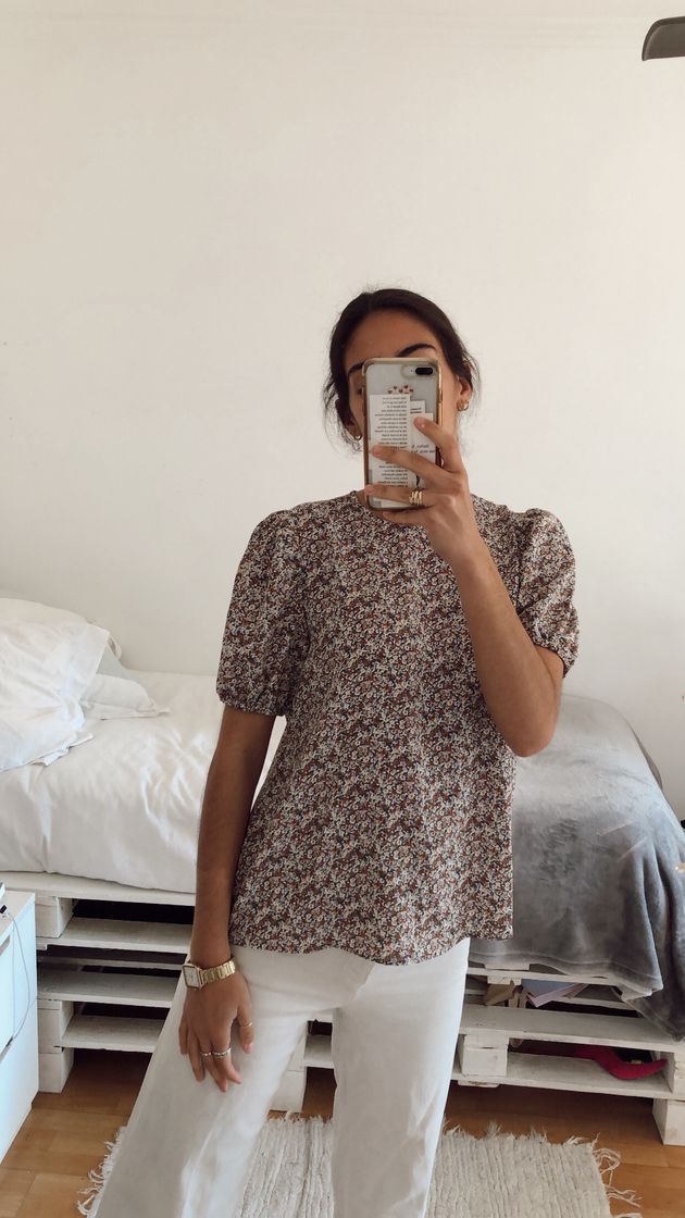 Social Blusa estampando manga corta