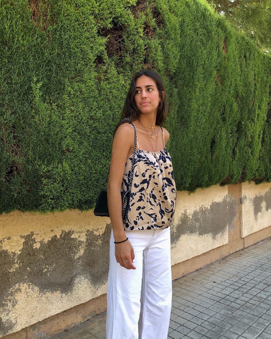 Social Blusa estampado tonos marrones