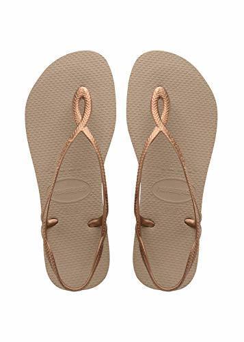 Fashion Havaianas Luna, Sandalias para Mujer, Dorado