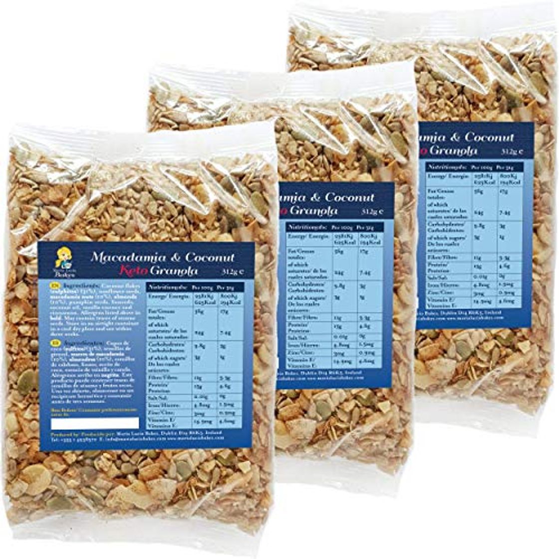 Social Granola Keto con Nueces de Macadamia y Coco sana y deliciosa