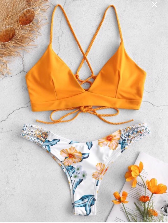 Products Flower bikini yellow 