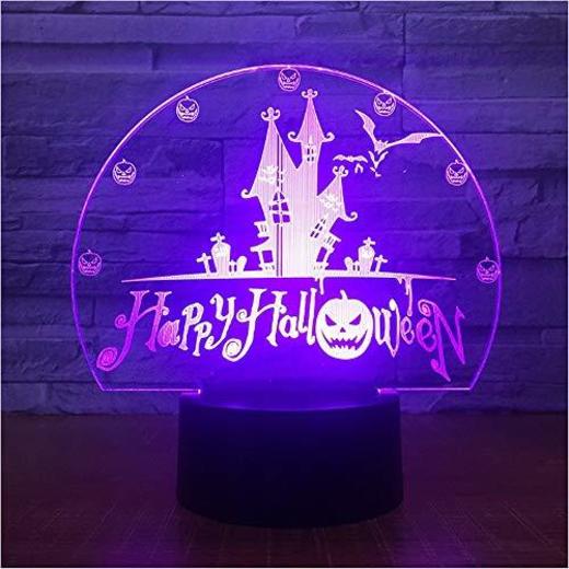 Jsnxzx Happy Halloween - Lámpara de escritorio con luces LED en 3D