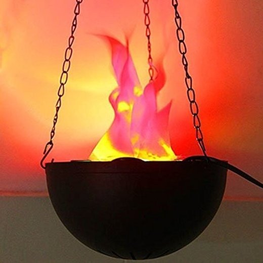 Takestop - Lámpara eléctrica con llama falsa con forma de urna