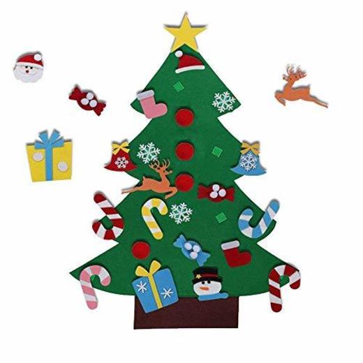 EasyBravo El árbol de Navidad del Fieltro de los 3.6FT DIY fijó