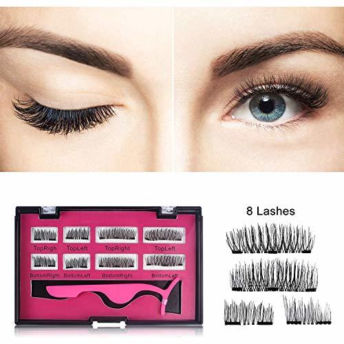 Beauty Pestañas Magneticas, Lypumso 3D Pestañas Postizas Magnéticas, Kit Pestañas con Rizador de