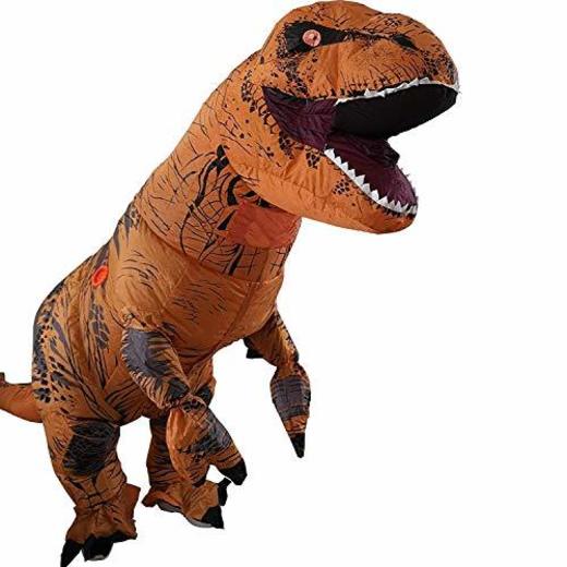 T-Rex Inflatable Dinosaur Mascot Party Costume Fancy Dress Cosplay Outfit Adult ...