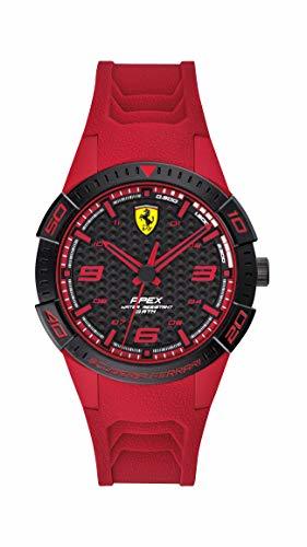 Fashion Scuderia Ferrari Reloj Analógico para Hombre de Cuarzo con Correa en Silicona