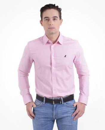 Producto Camisa Social Masculina Slim Rosa 

