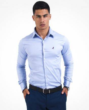 Producto Camisa Social Masculina Violeta Super Slim 

