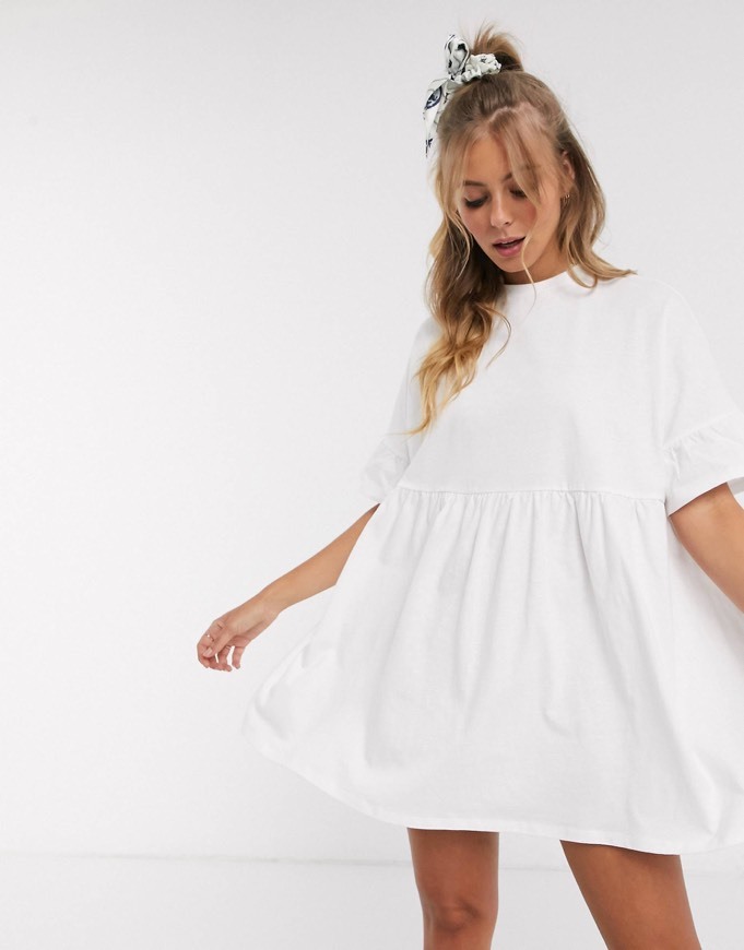 Productos Smock dress in white