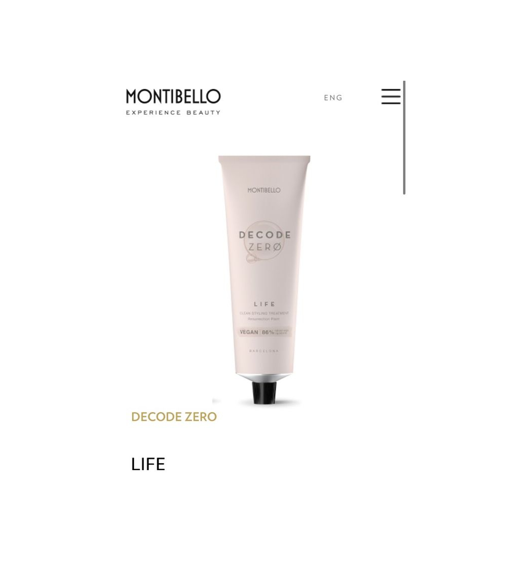 Product Montibello DecodeZero Hair Styling