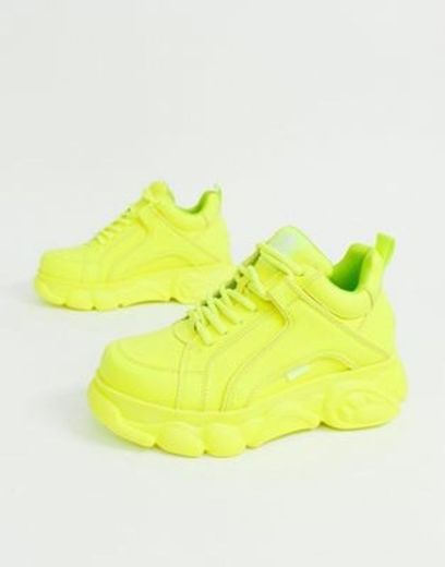 Buffalo Corin Sneakers Neon Yellow 