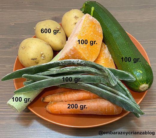 Puré de verduras para niños paso a paso