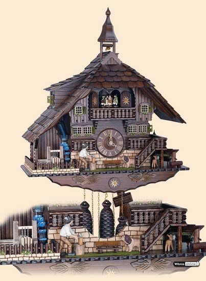 Fashion Cuckoo Clock 8-day-movement Chalet-Style 58cm by Anton ...