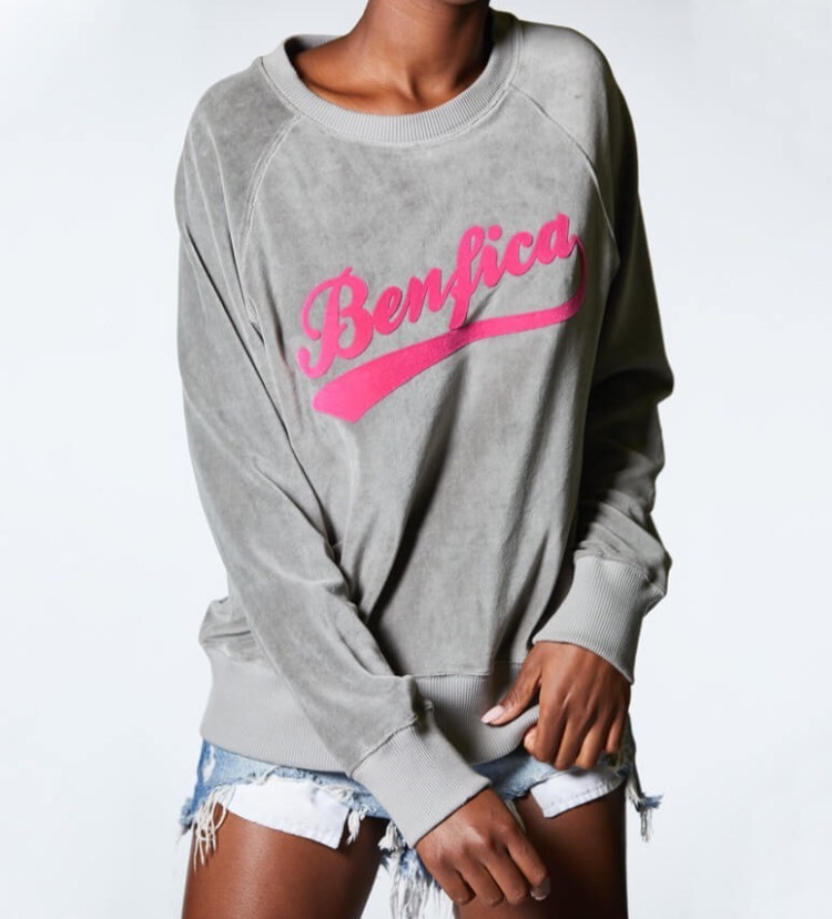 Social SWEAT CINZA E ROSA BENFICA
