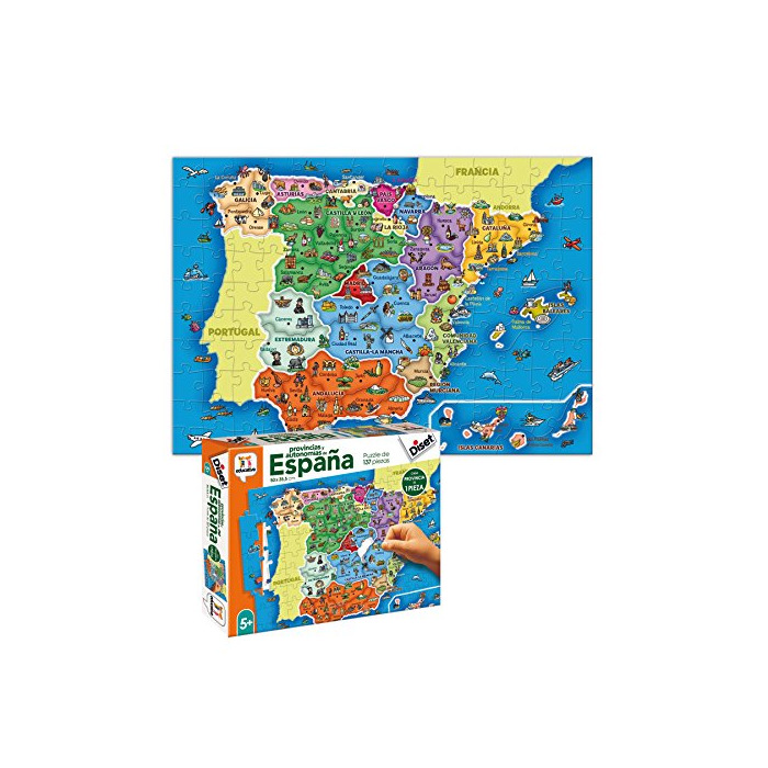 Product Diset- Puzzle Provincias-Autonomías137p Juguete educativos Provincias De España, Multicolor