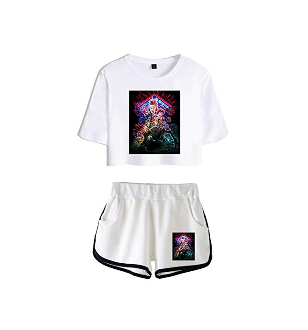 Moda HUASON Stranger Things Camisetas Tops Shorts Verano Traje de Ropa Deportiva Casual