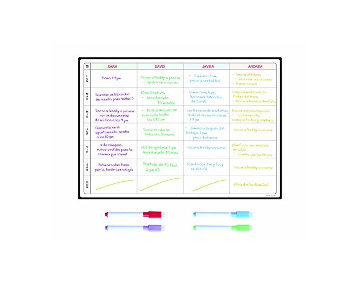 Social Pizarra Planificadora de Comidas y de Planes por SmartPanda - Calendario Magnético