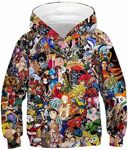Place KamiraCoco Niños Sudaderas con Capucha de Los HD Colorido 3D Imprimieron el