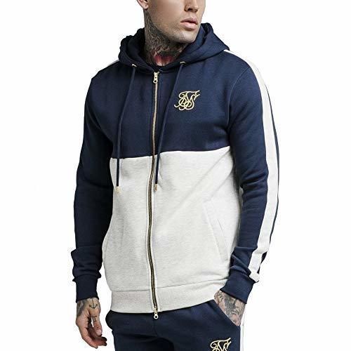 Social Sik Silk Chaqueta Chándal Gris Hombre Hoodie