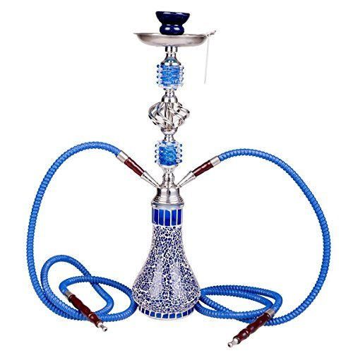 NOVESTE Shisha 55 cm 2 Manguera Hookah Cachimba Narguile agua tubo vidrio