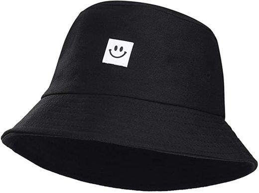 ISIYINER Sombrero del Pescador Algodón Plegable Bucket Hat Unisex Al Aire Libre