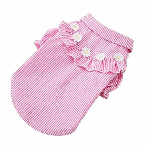 Place DGdolph Camisa a Cuadros Daisy Small Thin Section para Mascotas Ropa para