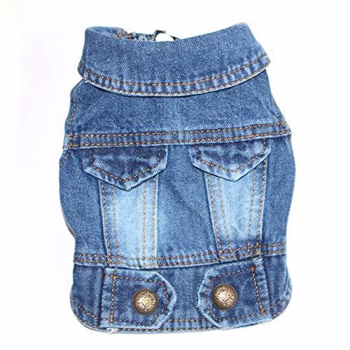 Place POD Denim Dog Vest Spring Summer Breathable Cowboy Pet Jacket Shirt Puppy