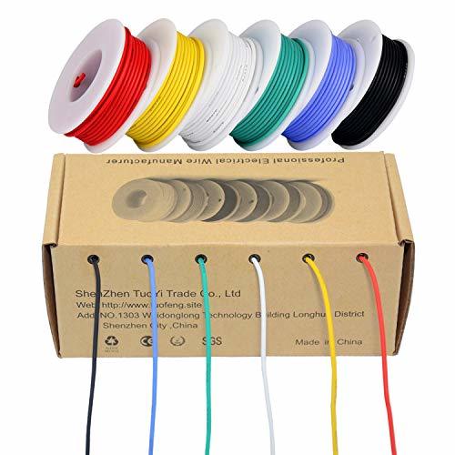 Lugar Cable eléctrico de 28 AWG, kit de cables de colores Cable flexible