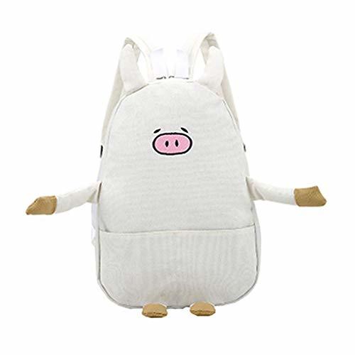 Lugar VHVCX Mochila De Lona De Las Mujeres Piggy Impresión Linda Escuela Bolsa