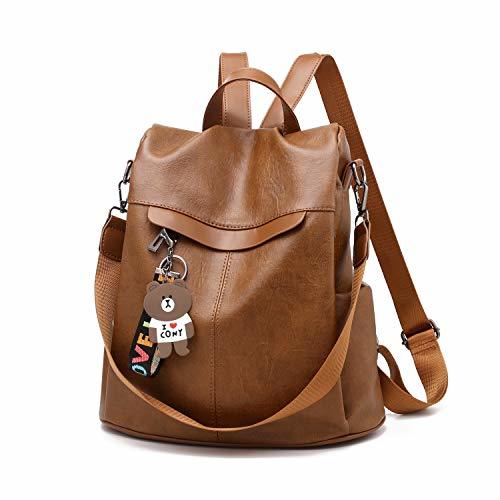 Producto Mochila de las mujeres antirrobo impermeable mochila casual monedero de cuero de