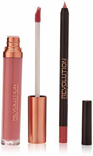 Makeup Revolution Retro Luxe Gloss Lip Kit Lip Pencil & Liquid Lipstick