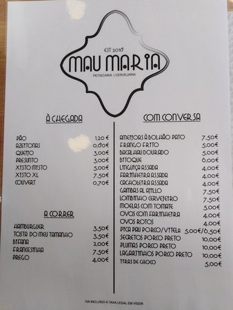 Restaurants Mau Maria Petiscaria
