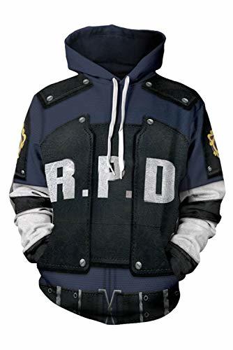 Lugar Hombre Coat Leon Scott Kennedy Resident Evil Sudadera con Capucha Abrigo Hoodie