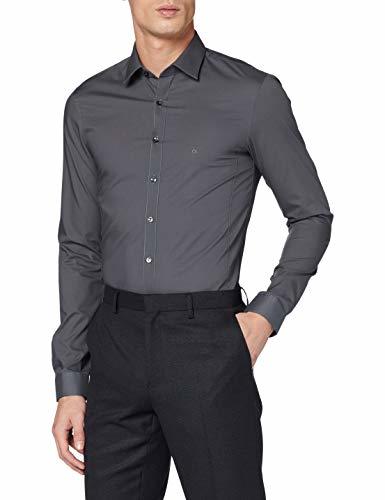 Place Tommy Hilfiger Venice Extra Slim Fit FTC Camisa de Oficina, Gris