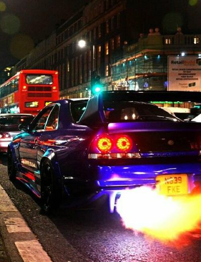 Nissan GTR FLAMES