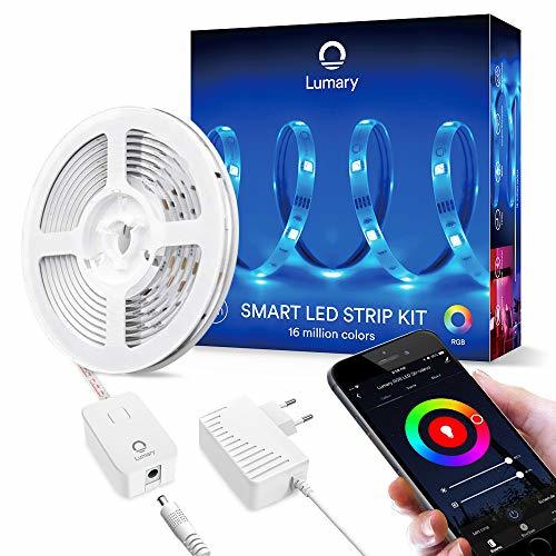 Place RGB Tira LED WiFi- Lumary 5M Luces LED Kit Funciona con Alexa/Google