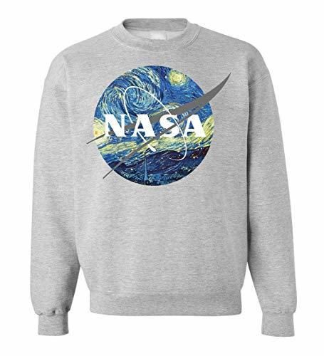 KRISSY NASA Van Gogh Unisex Sweatshirt Sweater Capucha Sudadera Medium