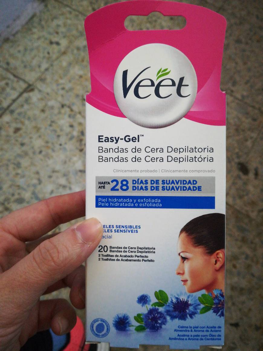 Belleza Veet Bandas de Cera Fria Depilatoria para Depilación Facial con Manteca de